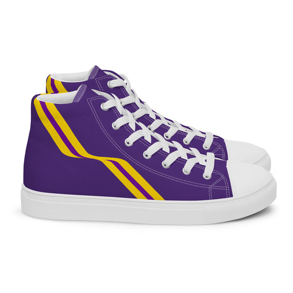 Original Intersex Pride Colors Purple High Top Shoes - Men Sizes