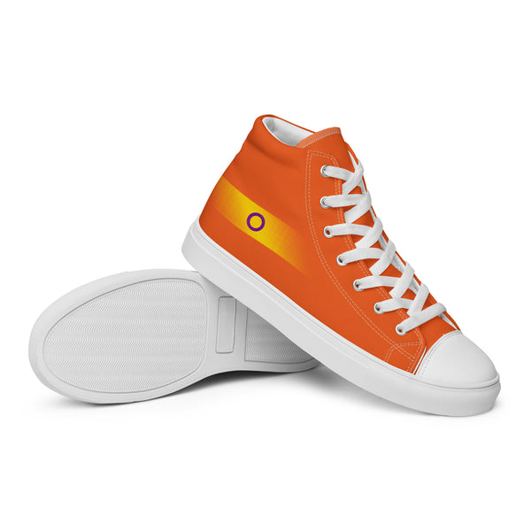 Casual Intersex Pride Colors Orange High Top Shoes - Men Sizes