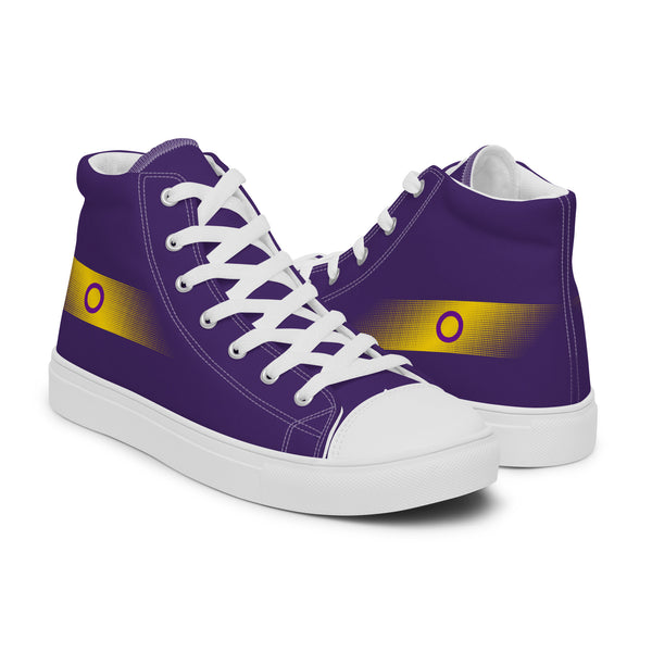 Casual Intersex Pride Colors Purple High Top Shoes - Men Sizes
