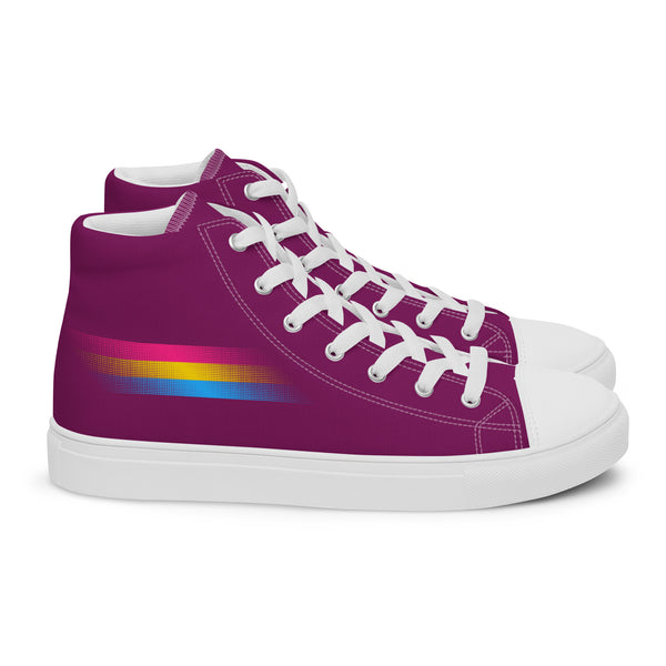 Casual Pansexual Pride Colors Purple High Top Shoes - Men Sizes
