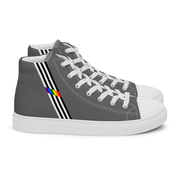 Classic Ally Pride Colors Gray High Top Shoes - Men Sizes