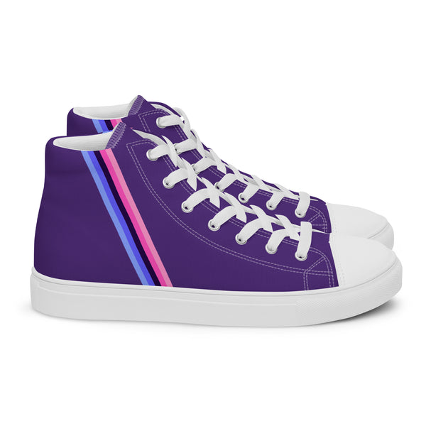 Classic Omnisexual Pride Colors Purple High Top Shoes - Men Sizes