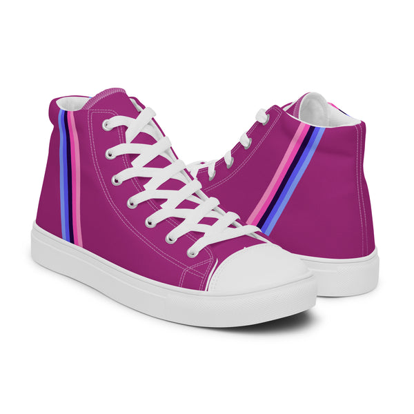 Classic Omnisexual Pride Colors Violet High Top Shoes - Men Sizes