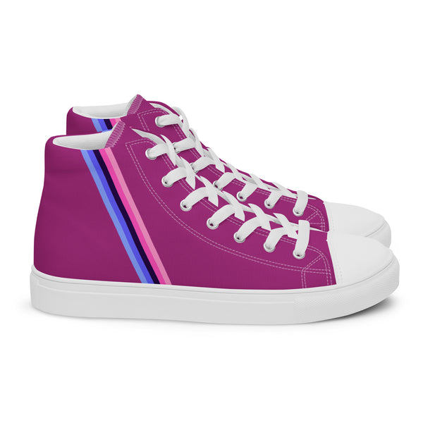 Classic Omnisexual Pride Colors Violet High Top Shoes - Men Sizes