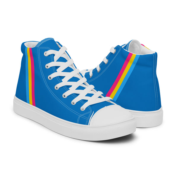 Classic Pansexual Pride Colors Blue High Top Shoes - Men Sizes