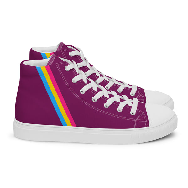 Classic Pansexual Pride Colors Purple High Top Shoes - Men Sizes