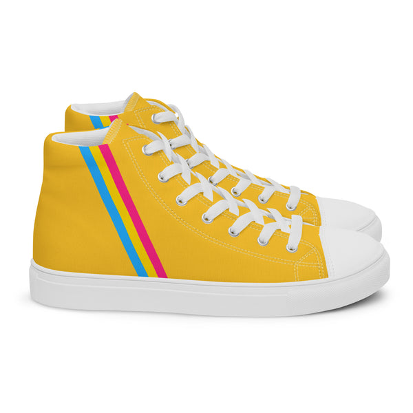 Classic Pansexual Pride Colors Yellow High Top Shoes - Men Sizes