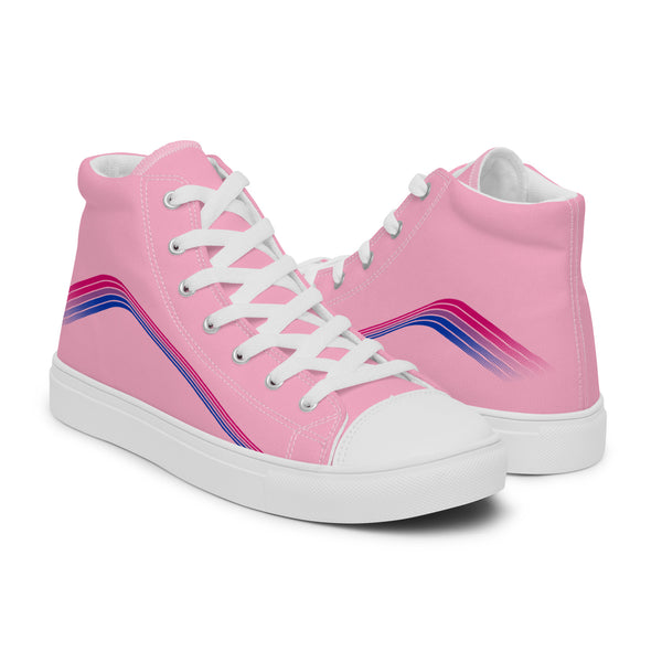 Trendy Bisexual Pride Colors Pink High Top Shoes - Men Sizes