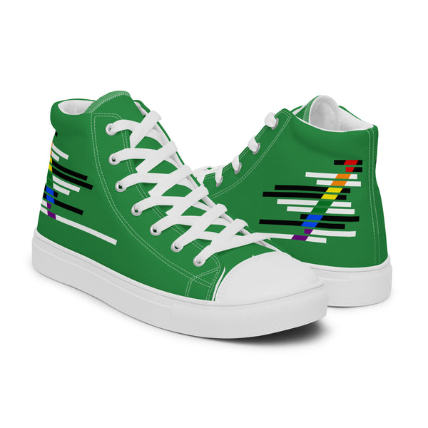 Modern Ally Pride Colors Green High Top Shoes - Men Sizes