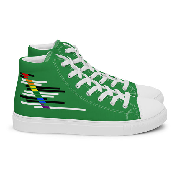 Modern Ally Pride Colors Green High Top Shoes - Men Sizes