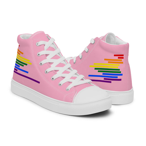 Modern Gay Pride Colors Pink High Top Shoes - Men Sizes