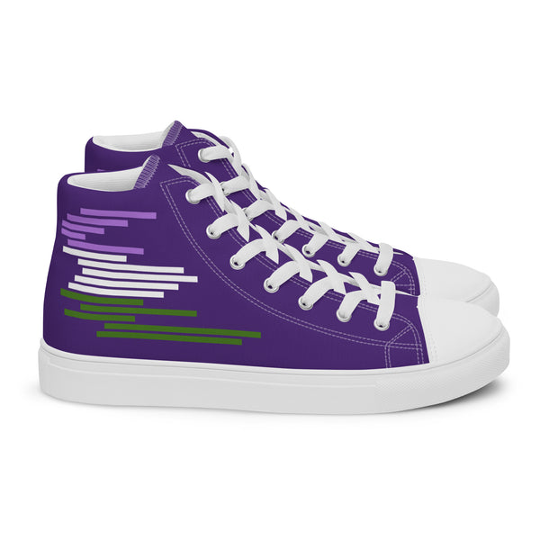 Modern Genderqueer Pride Colors Purple High Top Shoes - Men Sizes