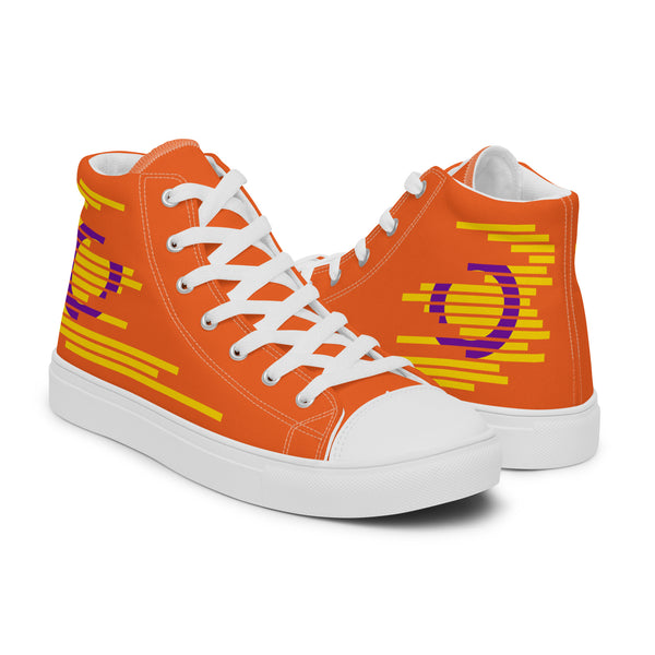 Modern Intersex Pride Colors Orange High Top Shoes - Men Sizes