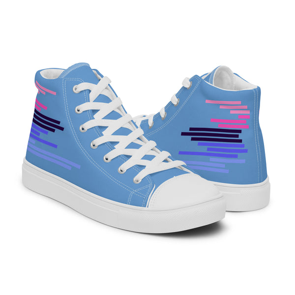 Modern Omnisexual Pride Colors Blue High Top Shoes - Men Sizes