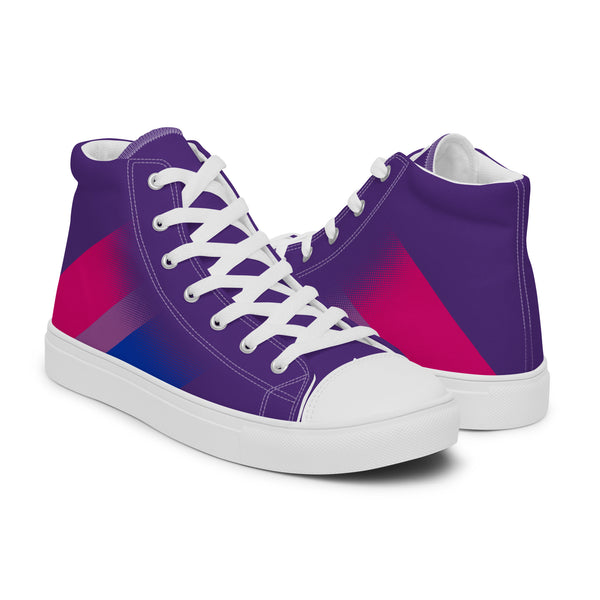 Bisexual Pride Colors Modern Purple High Top Shoes - Men Sizes