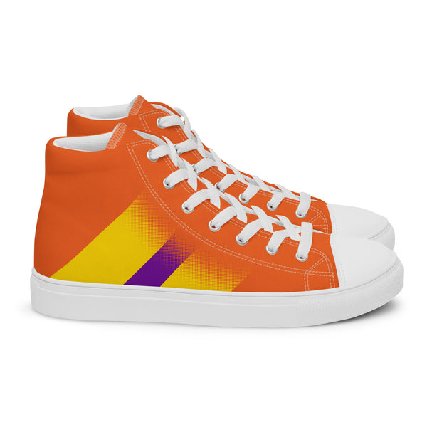 Intersex Pride Colors Modern Orange High Top Shoes - Men Sizes