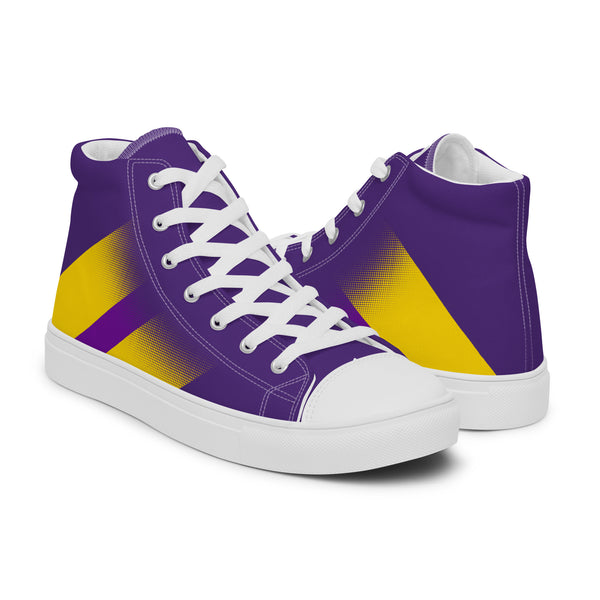 Intersex Pride Colors Modern Purple High Top Shoes - Men Sizes