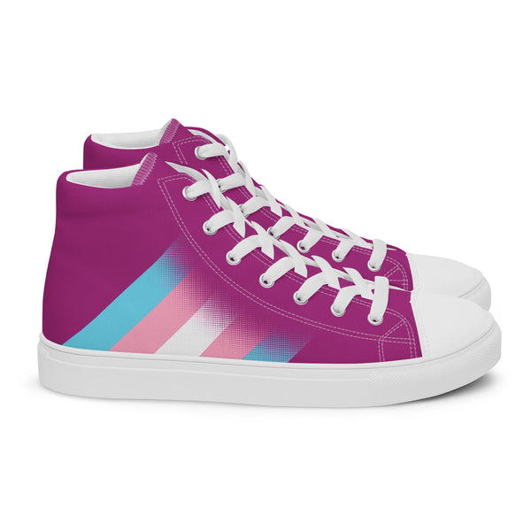 Transgender Pride Colors Modern Violet High Top Shoes - Men Sizes