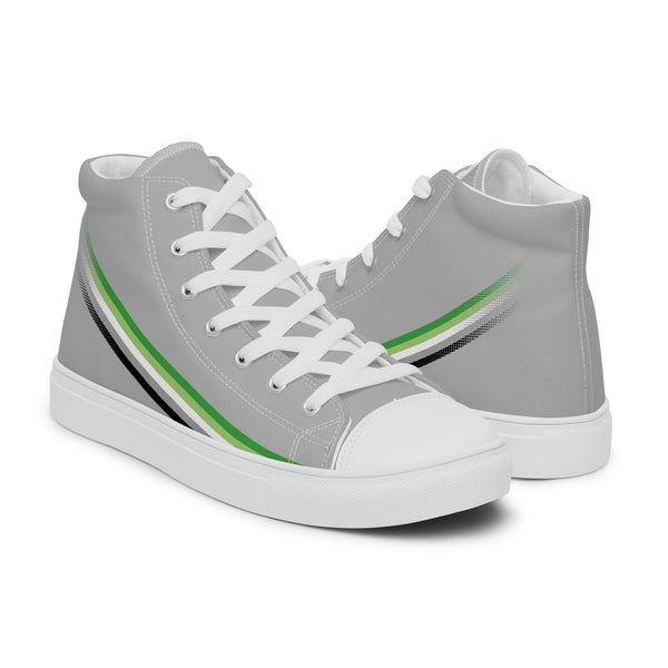 Aromantic Pride Modern High Top Gray Shoes