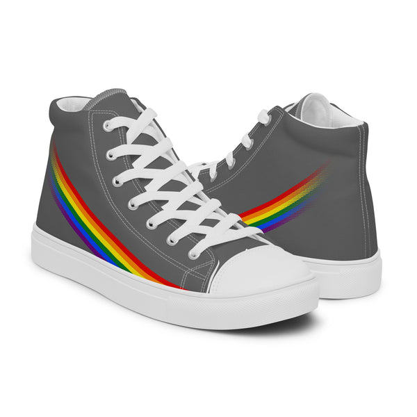 Gay Pride Modern High Top Gray Shoes