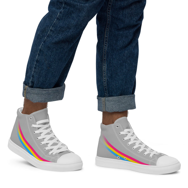 Pansexual Pride Modern High Top Gray Shoes - Men Sizes
