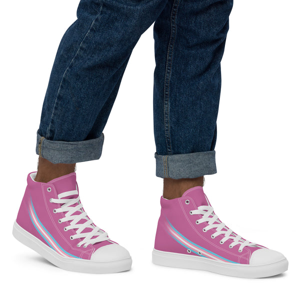 Transgender Pride Modern High Top Pink Shoes - Men Sizes