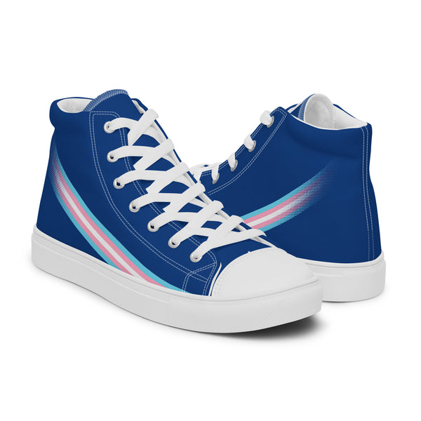 Transgender Pride Modern High Top Navy Shoes - Men Sizes