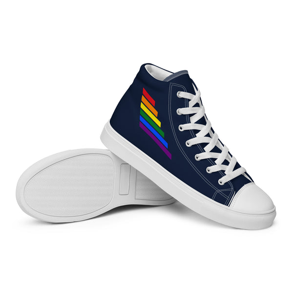 Gay Pride Modern Navy High Top Shoes