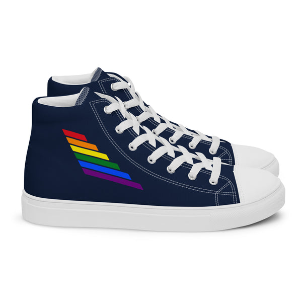 Gay Pride Modern Navy High Top Shoes