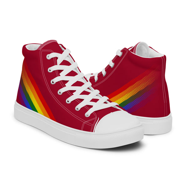 Gay Pride Colors Original Red High Top Shoes