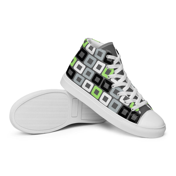 Agender Pride Casual Gray High Top Shoes