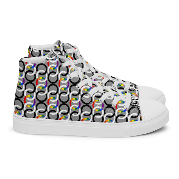 Ally Pride Classic Gray High Top Shoes