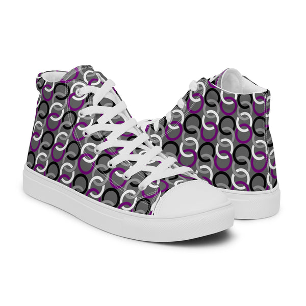 Asexual Pride Classic Gray High Top Shoes