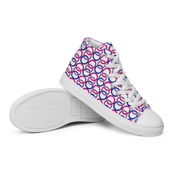 Bisexual Pride Classic White High Top Shoes