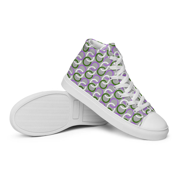 Genderqueer Pride Classic Gray High Top Shoes