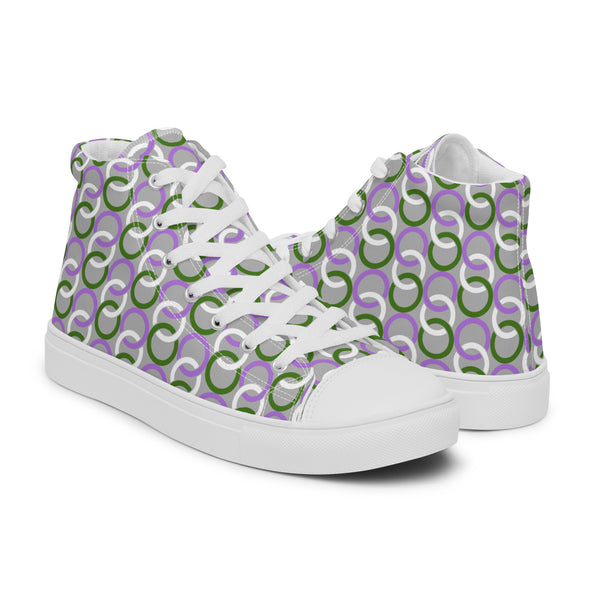 Genderqueer Pride Classic Gray High Top Shoes