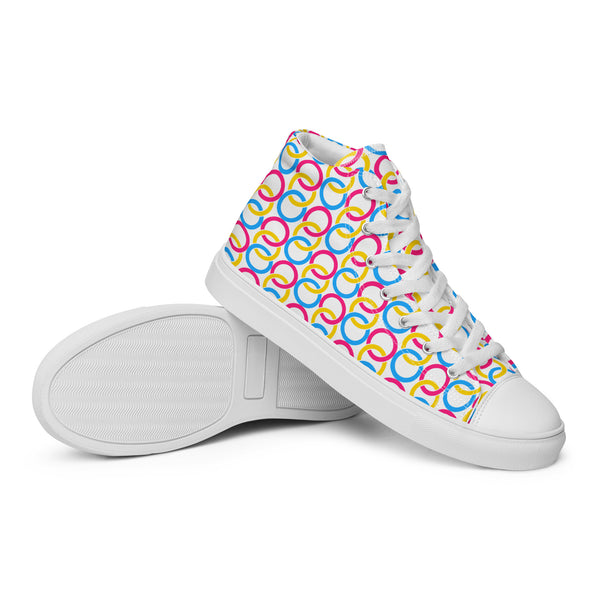 Pansexual Pride Classic White High Top Shoes