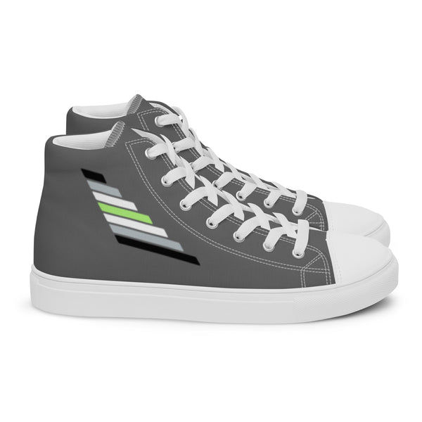 Agender Pride Modern Gray High Top Shoes