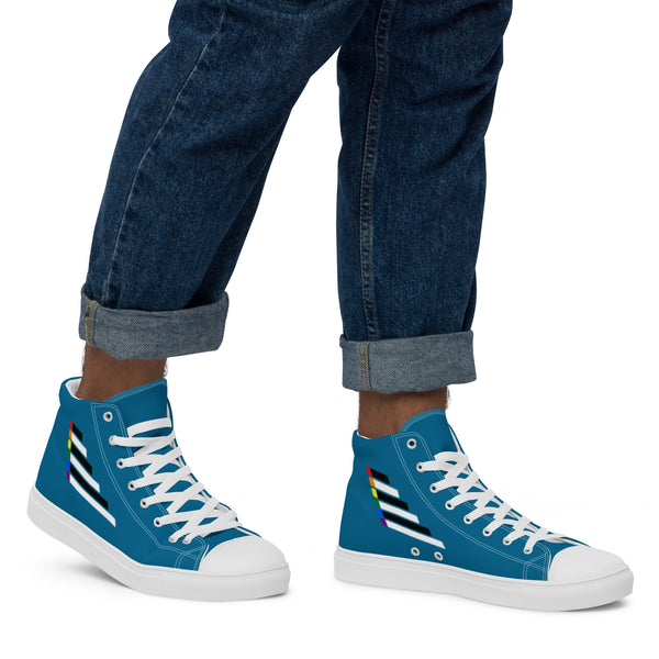 Ally Pride Modern Blue High Top Shoes