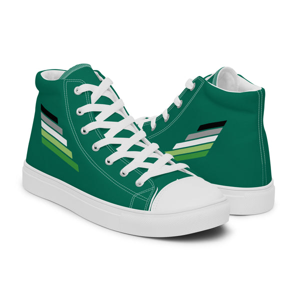 Aromantic Pride Modern Green High Top Shoes