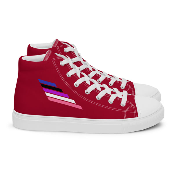 Genderfluid Pride Modern Red High Top Shoes