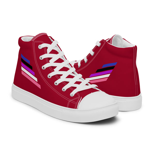 Genderfluid Pride Modern Red High Top Shoes