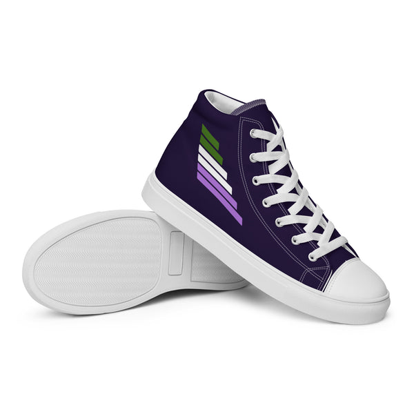 Genderqueer Pride Modern Navy High Top Shoes