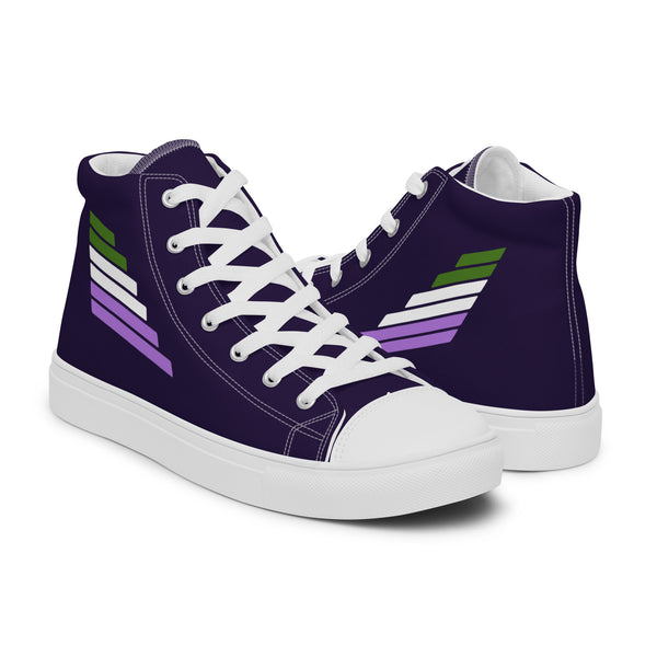 Genderqueer Pride Modern Navy High Top Shoes