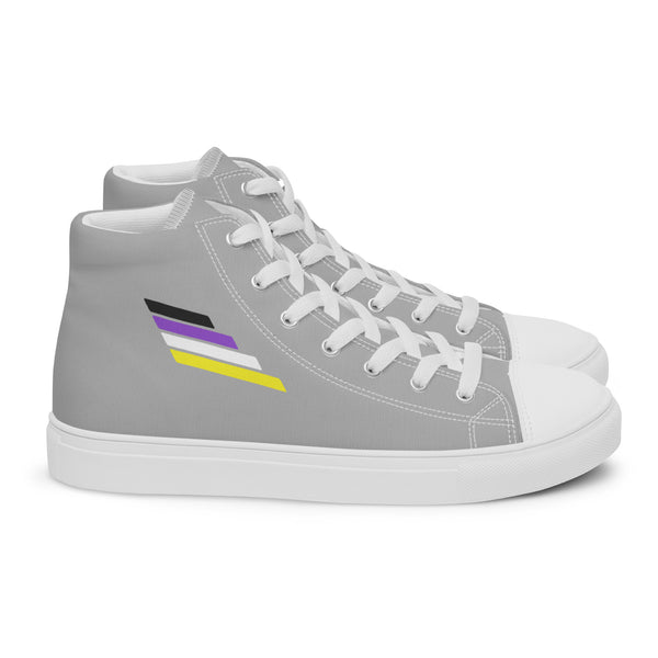 Non-Binary Pride Modern Gray High Top Shoes