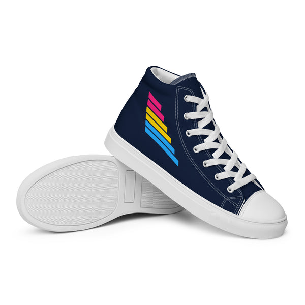 Pansexual Pride Modern Navy High Top Shoes