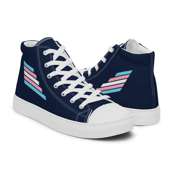 Transgender Pride Modern Navy High Top Shoes