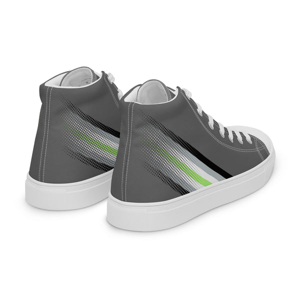 Agender Pride Colors Original Gray High Top Shoes - Men Sizes