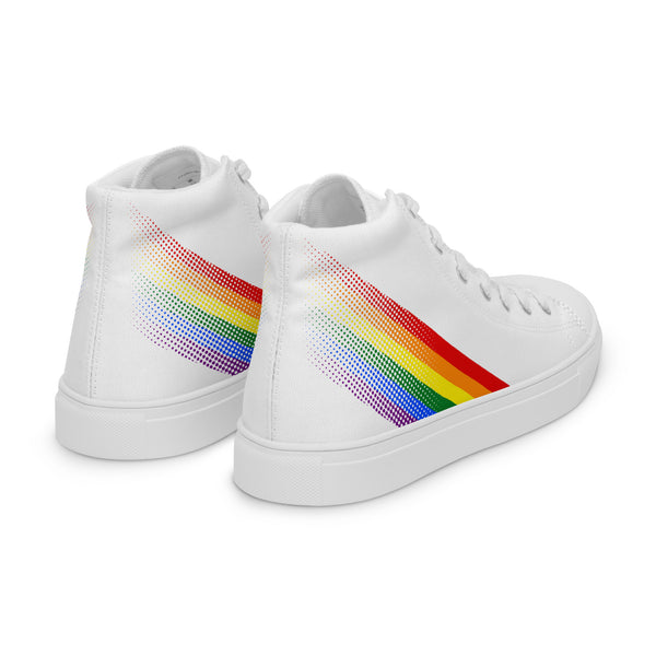 Gay Pride Colors Original White High Top Shoes - Men Sizes