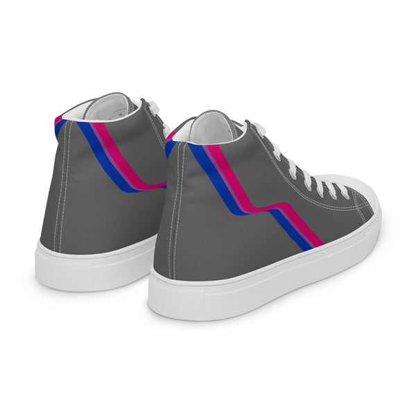 Original Bisexual Pride Colors Gray High Top Shoes - Men Sizes
